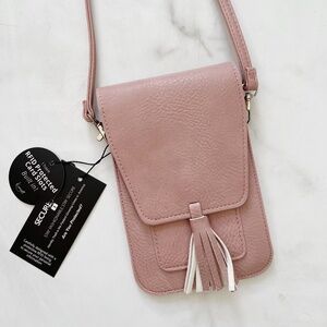 K. Carroll Accessories Harper Crossbody Bag in Pink, Vegan Leather
